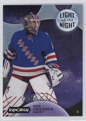 2022 Upper Deck Synergy Light Up The Night Blue /399 Igor Shesterkin #LN-IS 1b98