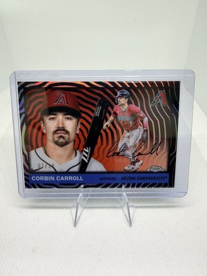 🔥2025 Topps Chrome Platinum CORBIN CARROLL  7/10 Black Vibrations Arizona