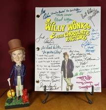 Willy Wonka & The Chocolate Factory Script Signed- Autograph Reprints- Wilder