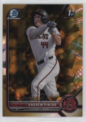 2022 Bowman Chrome Draft Sapphire Gold 10/15 Andrew Pintar #BDC-138 0yx7