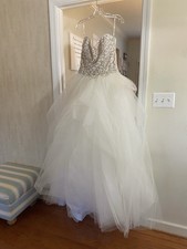 Maggie Sottero Ivory Strapless Sweetheart Tulle Ball Gown Corset 12