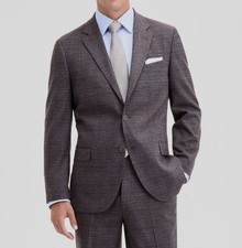 Nautica Men's Brown Plaid Modern Stretch Blazer Sport Coat Jacket Suit Size 42R