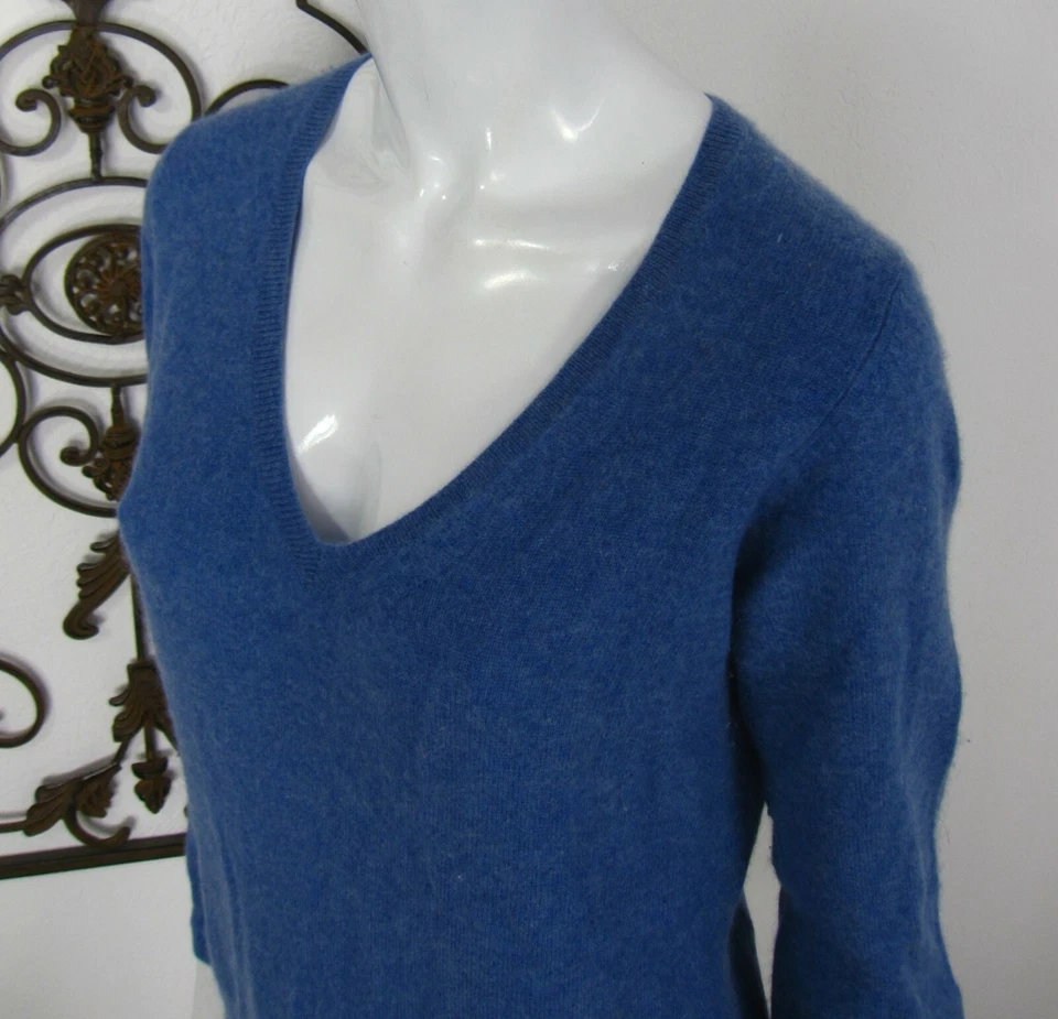 SUÉTER MANGA LARGA 100% CACHEMIR Marks & Spencer Autógrafo M Mediano AZUL 102 Foto 4 de 4