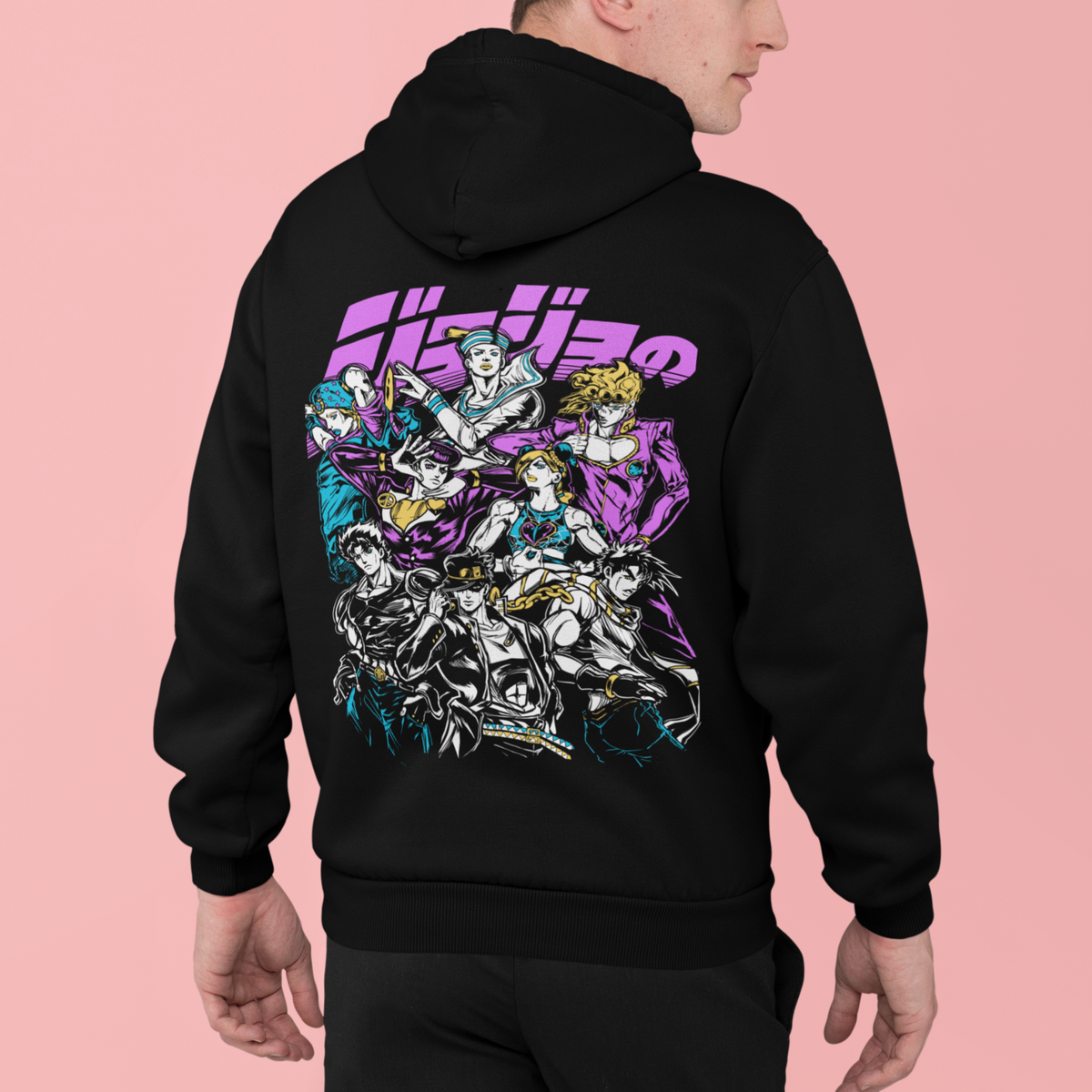 JoJo's Bizarre Adventure Hoodie Jotaro Kujo Dio Giorno Back And Front Hoodie
