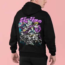 JoJo's Bizarre Adventure Hoodie Jotaro Kujo Dio Giorno Back And Front Hoodie