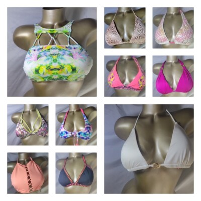 VICTORIAS SECRET BIKINI TOP MEDIUM  PUSHUP HALTER VARIOUS STYLES/2