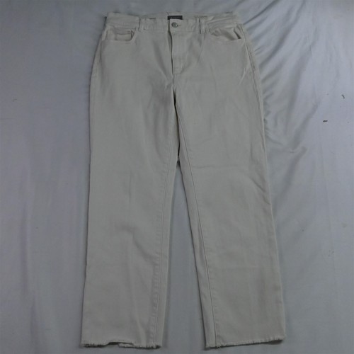 DL1961 31 Patti High Rise Vintage Straight Raw Hem Ivory Damen Denim Jeans