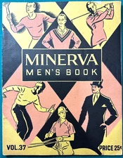 Vintage 1934 MINERVA Men's Book Knitting Patterns 5th Printing PB Vol 37 Sweater