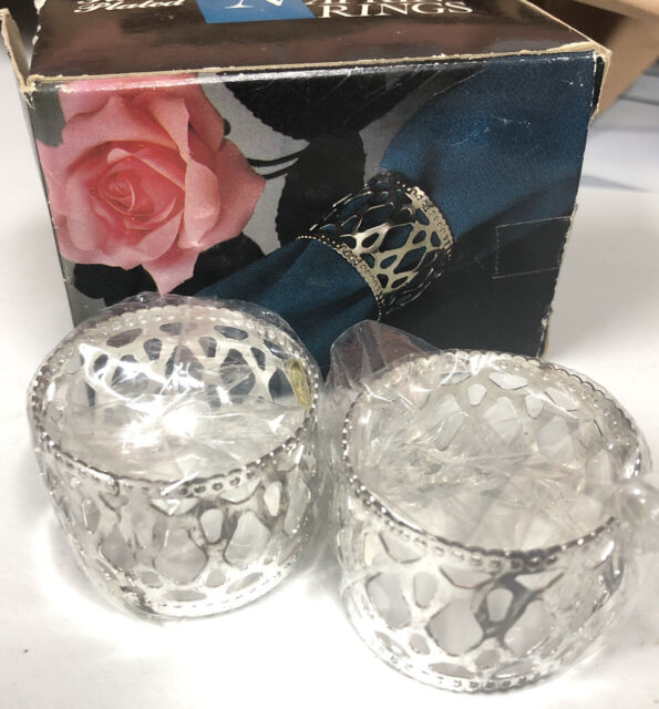 Napkins Rings Silver Plated 2 Pack NIB (#0658) Beautiful Napkin Ring With Box Napkins Rings Silver Plated 2 Pack NIB (#0658) Beautiful Napkin Ring With Box
