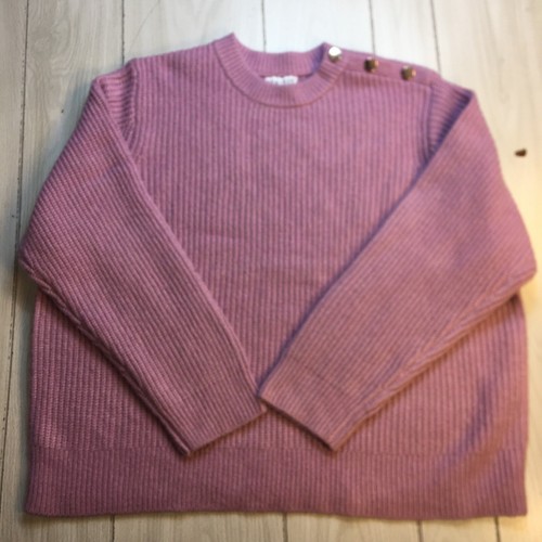 Women's Cable Knit Crewneck Pullover Sweater - Ava & Viv Purple 3X