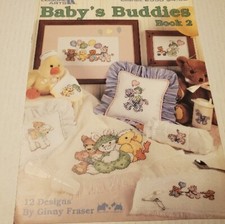 Leisure Arts Leaflet 2555 - Baby's Buddies Book 2 - 12 Designs - Cross Stitch