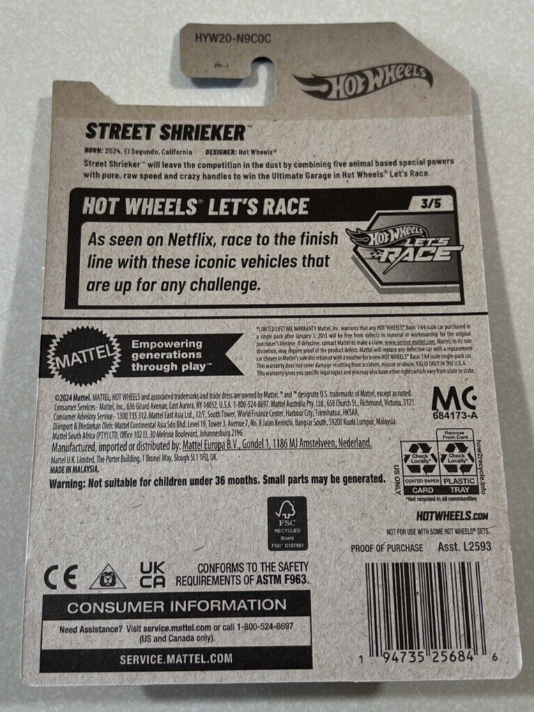 NEW 2025 Hot Wheels C Case Street Shrieker 66/250 | eBay