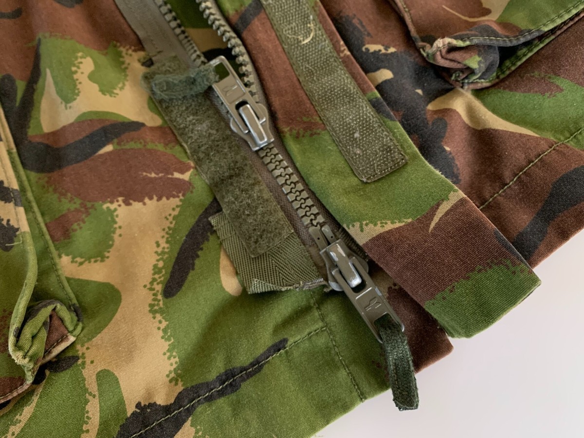 VTG Old British DPM Camo Windproof Hood Smock Coat United