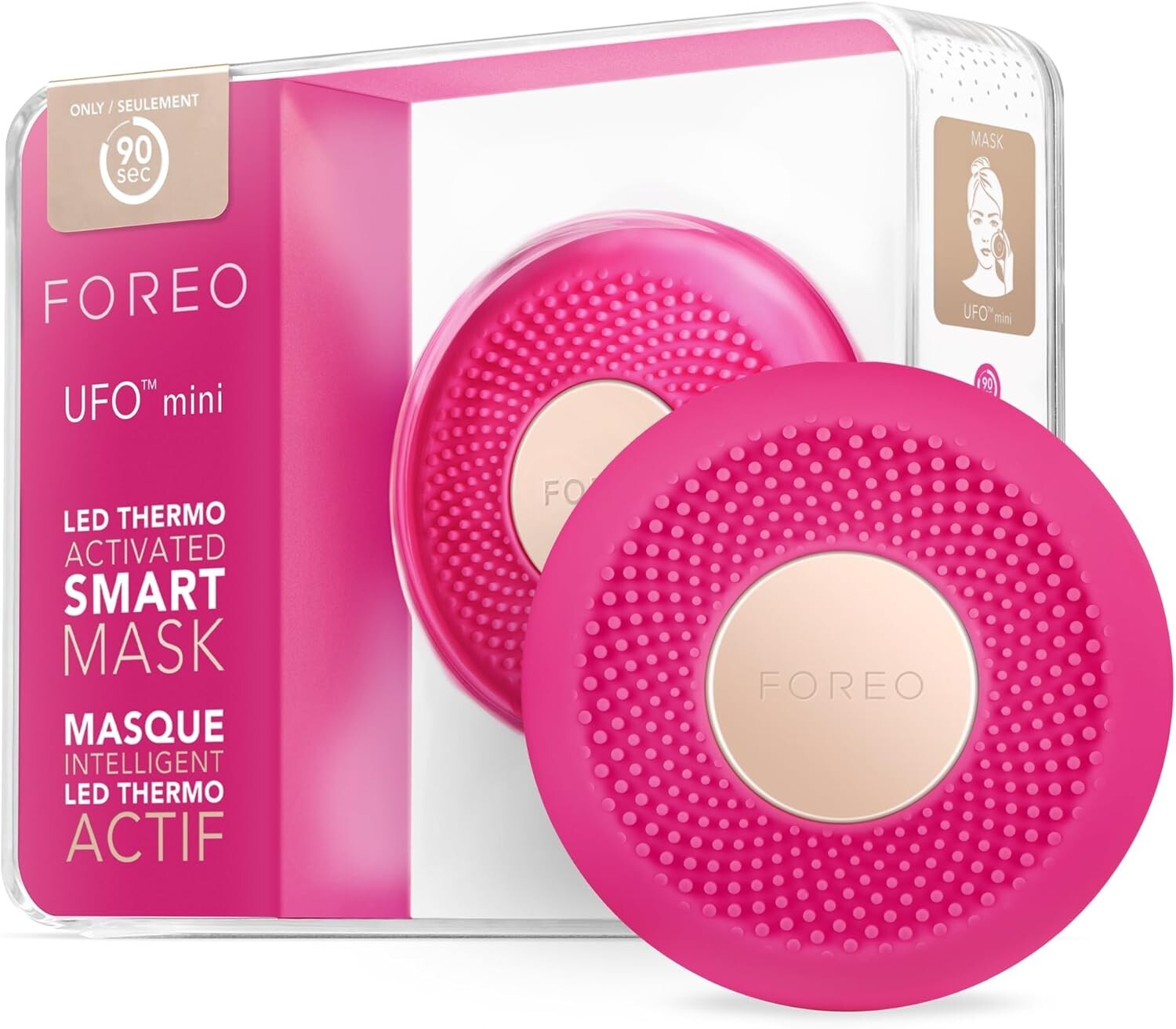 FOREO UFO mini Full Facial LED Mask Treatment,  Fuchsia