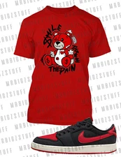 Smile Thru the Pain Hip Tee Shirt J1 KO Low Bred Pro Club Shaka Big Tall Sport