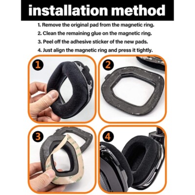 Replacement Headband Ear Pads Cushions for Astro A40 A50 Headset Tuning Foam Pad