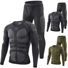 Thermal Underwear Sets for Men Long Johns Compression Top and Bottom Base Layer
