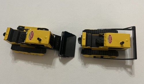 4" Bulldozer Tonka Truck Yellow Black Pressed Steel & Bulldozer - Vintage - Read - Picture 4 of 9