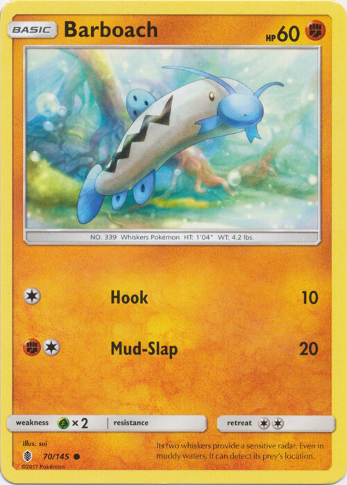 Pokemon Barboach - 70/145 - Common NM-Mint Guardians Rising