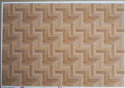 Floor sticker - Chevron parquet - Scale 1/12 - A4 adhesive sheet