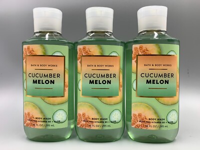Bath & Body Works Cucumber Melon Body Wash Full Size 10 Fl Oz S/3 #913C2