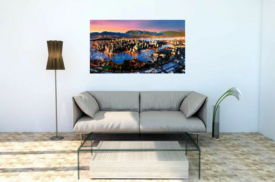 Leinwand Skyline City Ausblick Bilder Wandbilder - Hochwertiger Kunstdruck - Bild 4 von 4