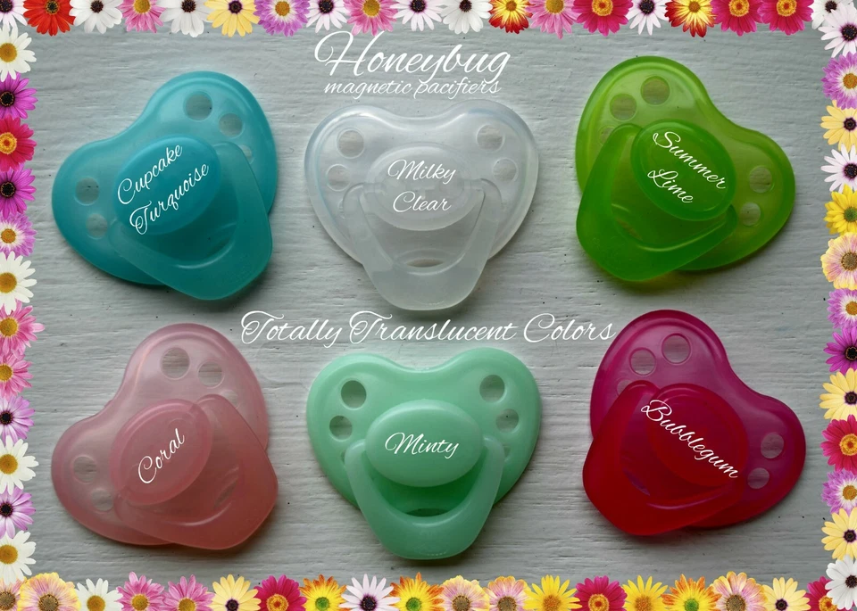 Chupete magnético Honeybug muñeca artística renacida mango recién nacido chicle translúcido Foto 2 de 4
