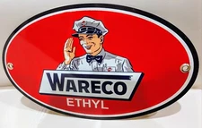 Wareco gas oil gasoline garage sign ... Shell Amoco Clark Pennzoil