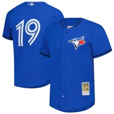 Toronto Blue Jays Jose Bautista #19 Mitchell & Ness Blue MLB Authentic BP Jersey
