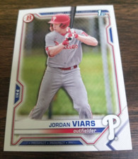 JORDAN VIARS 2021 1st BOWMAN DRAFT CARD BD-132 PHILLIES (FIRST ROOKIE BASE)