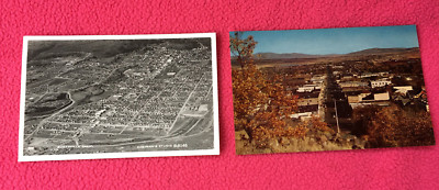 RPPC california BIRD'S EYE VIEW eastman studio SUSANVILLE  2 postcards TOWN 