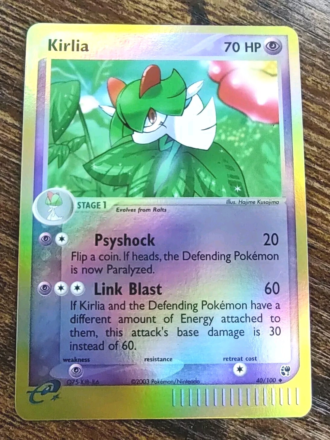 Kirlia 40/100 Reverse Holo Pokemon 2003 E-Reader EX Sandstorm NM-MINT+