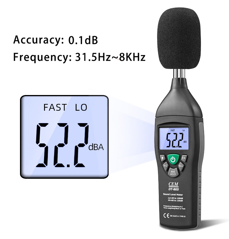 DT-805 Professional Sound Level Meter Industrial Noise Decibel