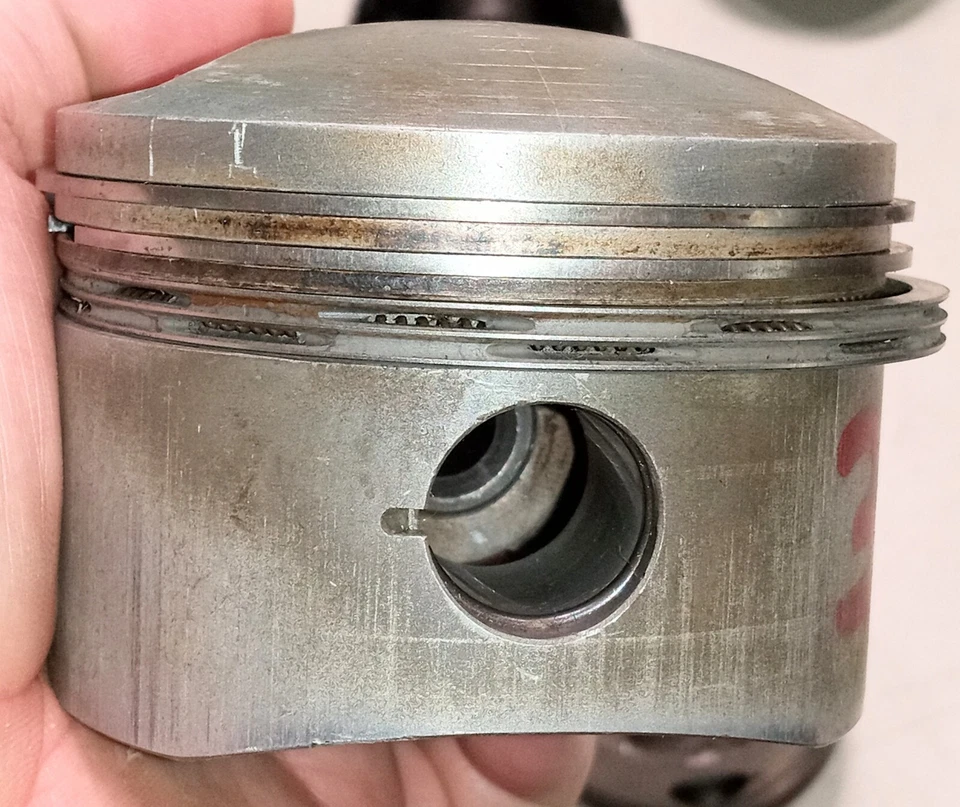 Pistón motor Ferrari 330 GT_alfileres de muñeca_anillos de aceite_95140105_14652_77MM_Juego 12_365 Foto 4 de 4