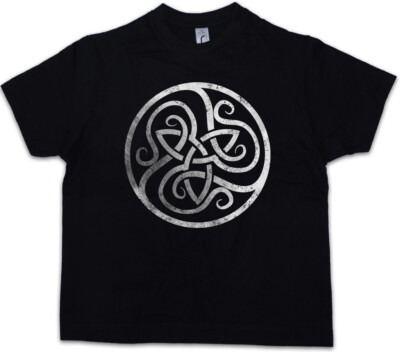CELTIC CIRCLE Kinder Jungen T-Shirt Celts Cross Religion Paganism Sign Symbol