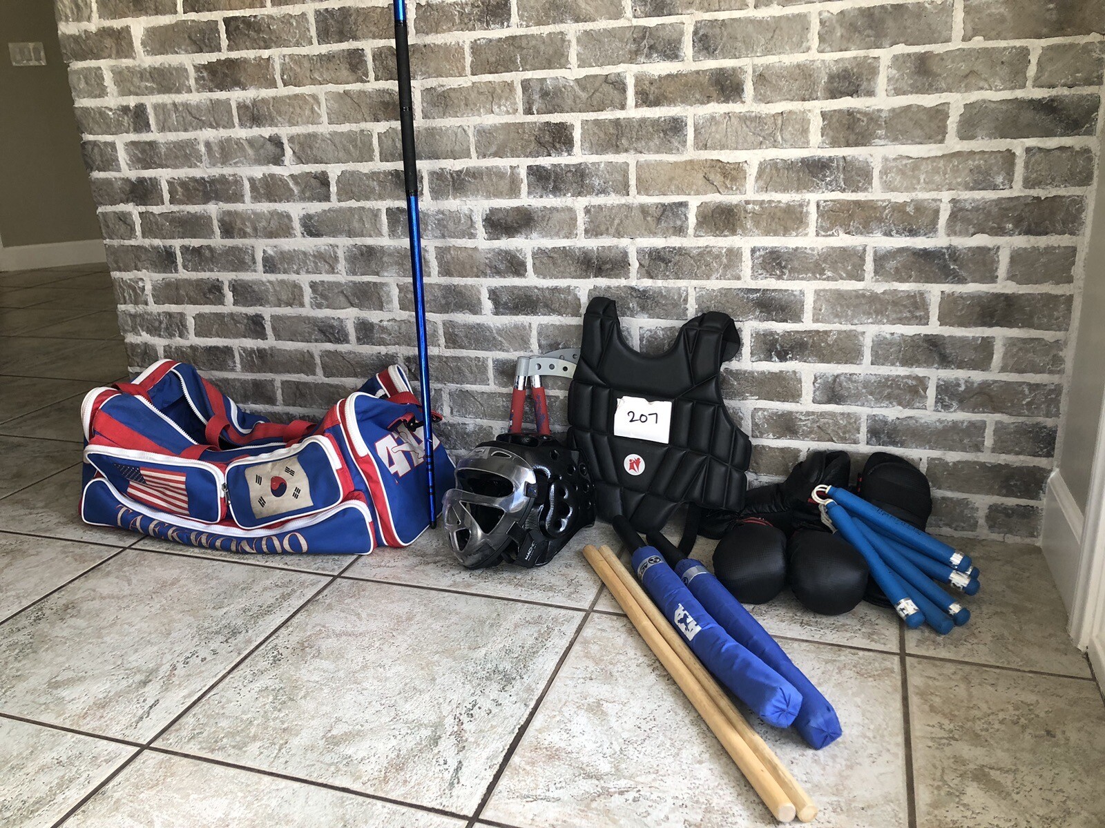 ATA Martial Arts Sparring Gear Taekwondo Equipment And Bag eBay