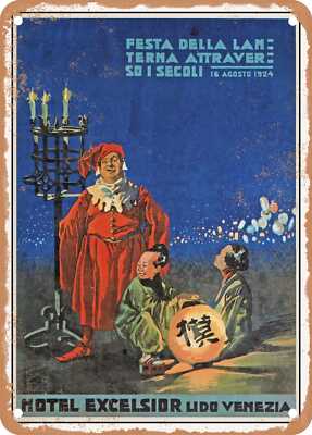 METAL SIGN - 1924 Festival of the Terna Excelsior Hotel Udo Venice Vintage Ad