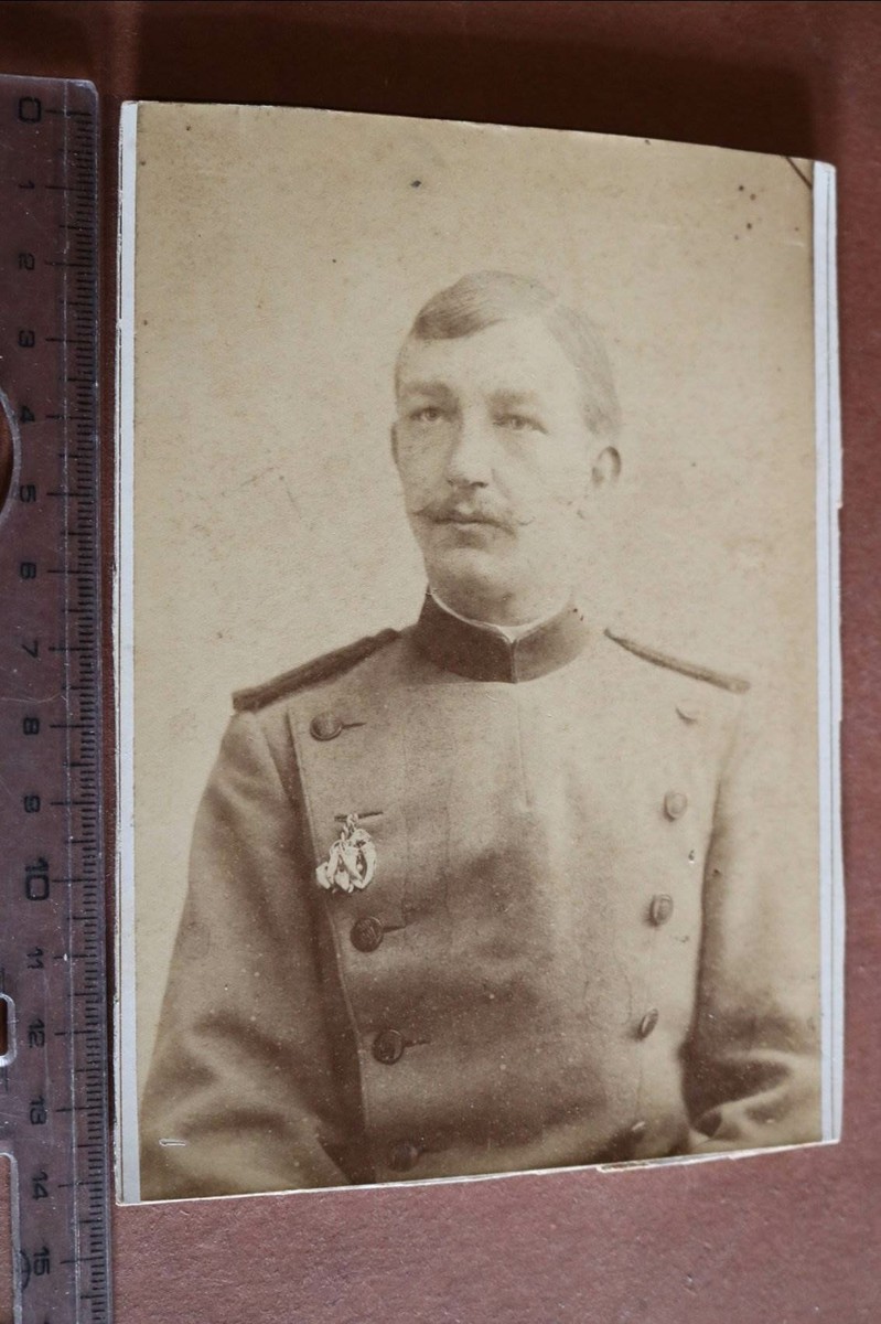 tolles altes Kabinettfoto Mann in Uniform Jäger ?? Förster ??