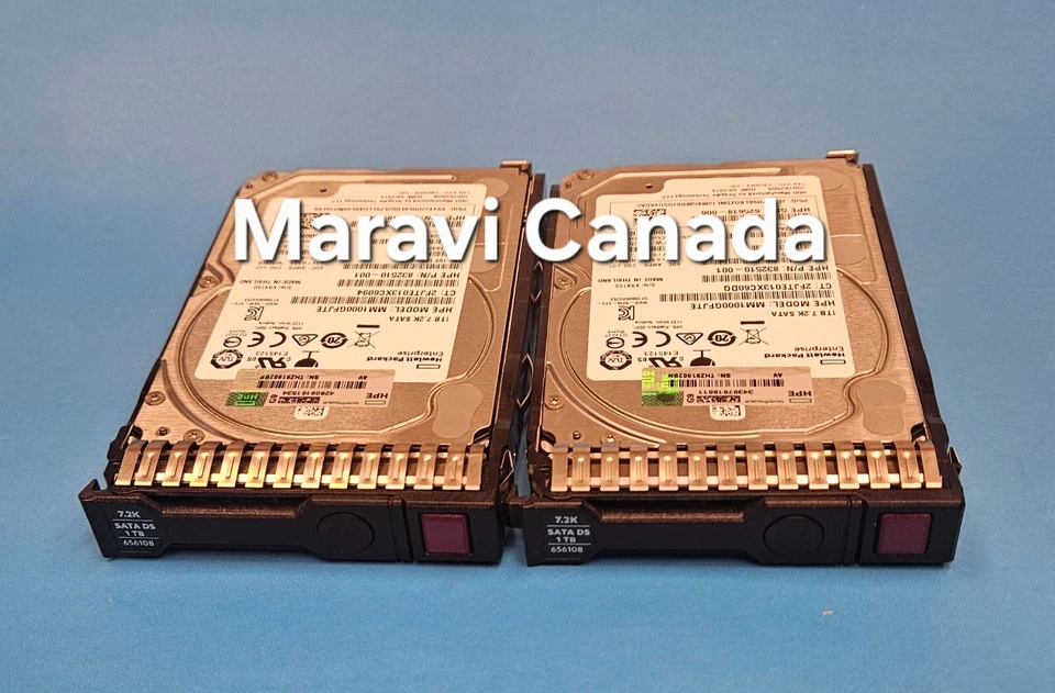 Lot 2 (2 pcs) HP 1TB 7.2K 6G MDL SFF 2.5" HDD 656108 ST1000NX0423 w/ G9/G10 tray - Image 3 of 3
