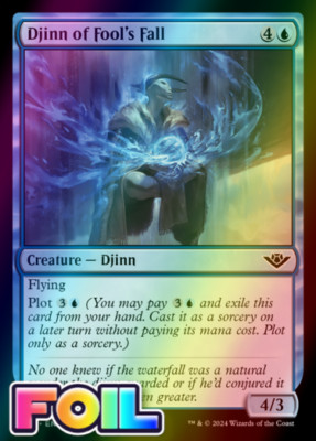 x1 Djinn of Fool's Fall OTJ MTG 43 FOIL COMMON M/NM 1x