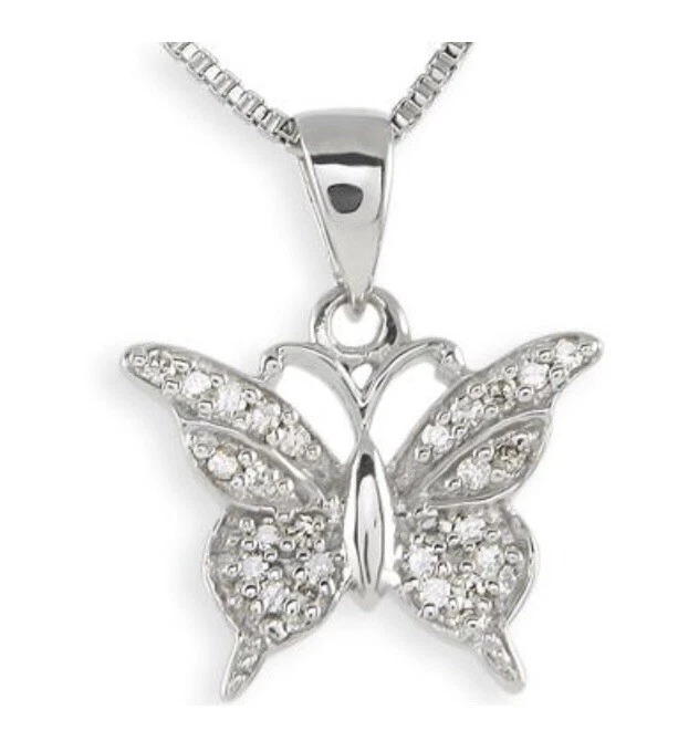 Colar feminino de ouro branco com acabamento em ródio 18 polegadas - Imagem 4 de 4