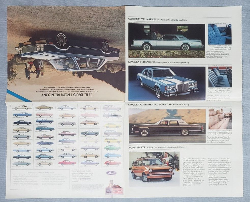 The 1978's From Mercury Cougar Bobcat Capri Car Dealership Sales Brochure Canada thumbnail 5