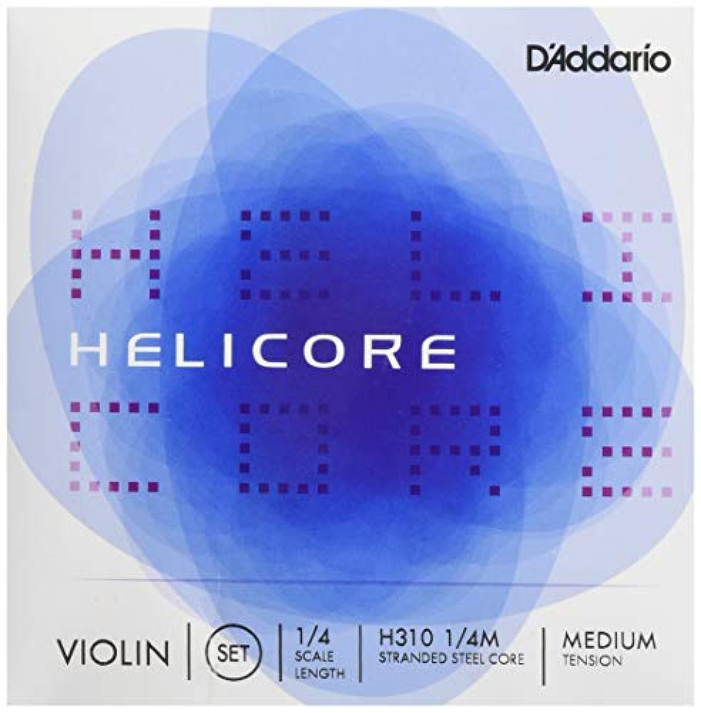 (TG. 1/4 Scale) D'Addario HELICORE H310-1/4M medium set Coiled/Violin - NUOVO