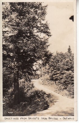 Iron Bridge, Ontario - Greetings from Grigg's - Vintage Postcard