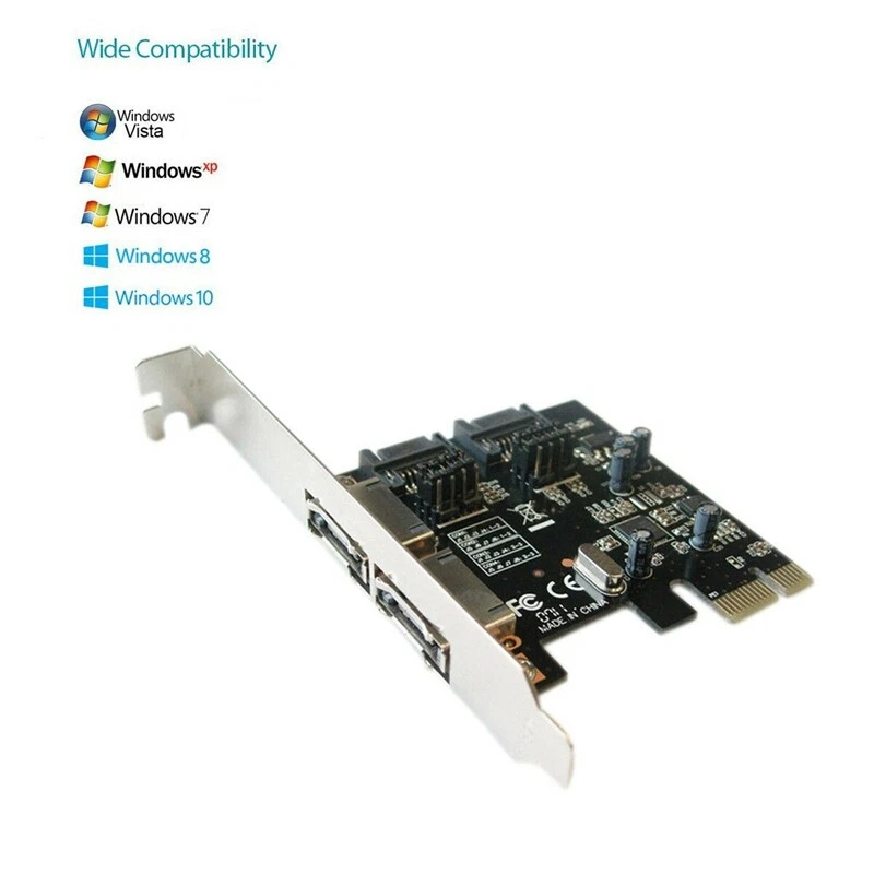 PCI-E Express SATA3 SATA3.0 6Gb/s+eSATA SATA III Expansion Combo Card ASM1061 - Image 4 of 4