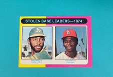 1975 Topps #309 Stolen Base Leaders Bill North / Lou Brock BASEBALL Card W7