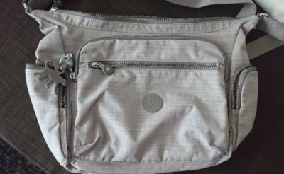 Borsa tracolla Kipling Gabbie Beige Nuova originale capiente