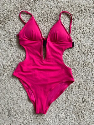 Calvin Klein Swimwear One Piece Swimsuit Pink size SXS UK