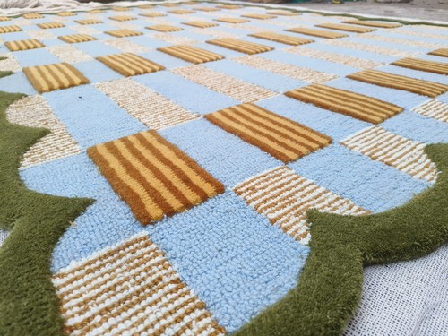 Matilda Goad Plaid Rugs Handmade 100% Woolen Hand Tufted For Home Decoration - Picture 19 of 22