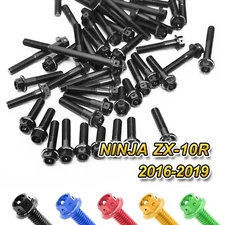 Black Crankcase Cover Engine Bolt For Kawasaki Ninja ZX-10R 16 17 18 19 20 21 22